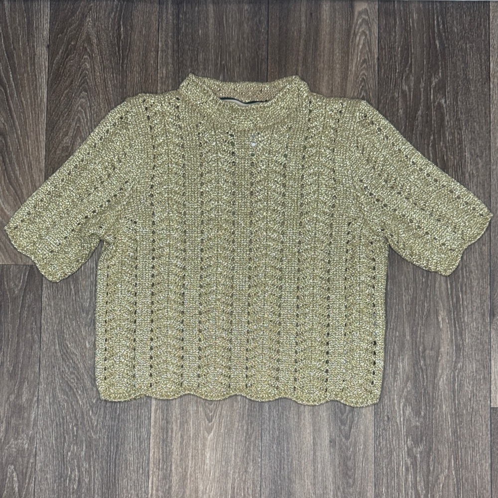 Gucci Gold Knit Top